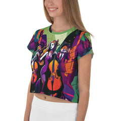 Street Art Grooves All-Over Print Crop Shirt - Beyond T-shirts