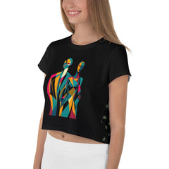 Street Style Symphony All-Over Print Crop T-Shirt - Beyond T-shirts