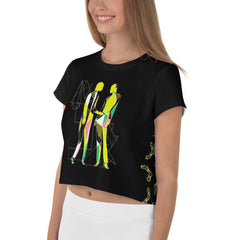 Contemporary Canvas All-Over Print Crop T-Shirt - Beyond T-shirts