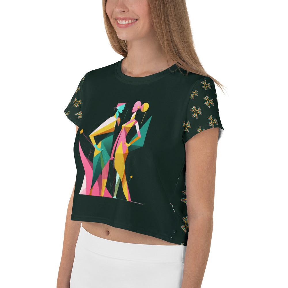 Urban Renaissance All-Over Print Crop T-Shirt - Beyond T-shirts