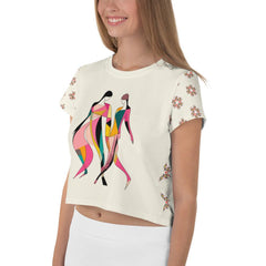 Artistic Reverie All-Over Print Crop T-Shirt - Beyond T-shirts