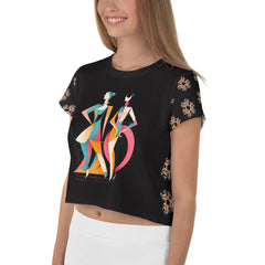 Vibrant Vogue Vision All-Over Print Crop T-Shirt - Beyond T-shirts