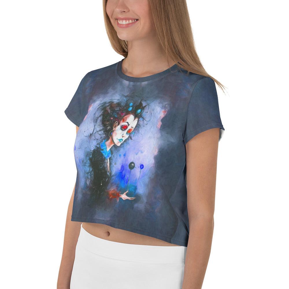 Witchy Elegance Women's Halloween Crop Tee - Beyond T-shirts