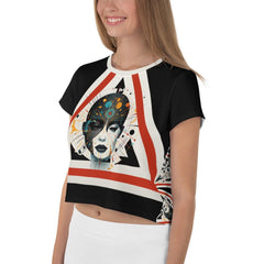 Abstract Woman's Essence Crop T-Shirt - Beyond T-shirts