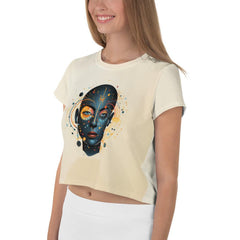 Empowerment in Abstraction: Women's Art Crop T-Shirt - Beyond T-shirts