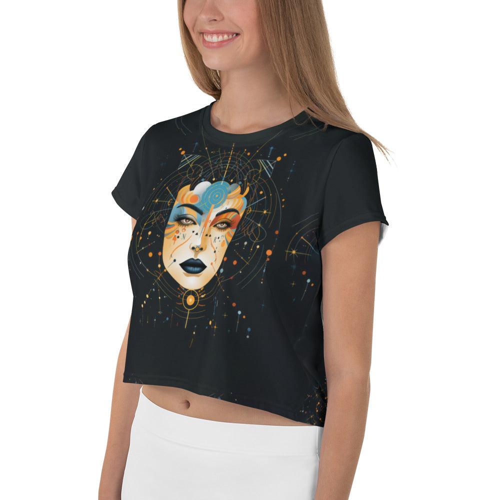 Abstract Portraits of Women's Crop Tee - Beyond T-shirts