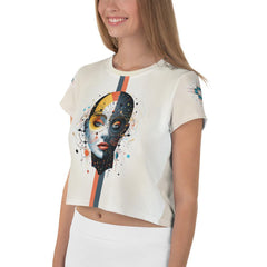 Abstract Beauty Blossoms: Women's Art Crop T-Shirt - Beyond T-shirts