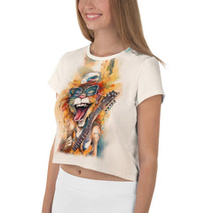 Sketchy Silhouettes Caricature Crop Tee - Beyond T-shirts