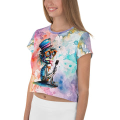 Tambourine's Tuneful Tales Crop T-Shirt