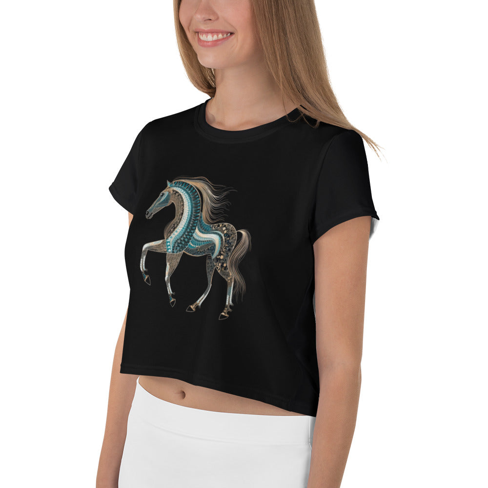 Joyful Jellyfish Journey Women's Crop T-Shirt