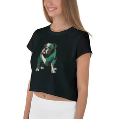 Serene Swan Symphony Women's Crop T-Shirt