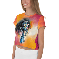 Women's Crop Top with Jester Design