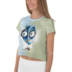 Women's Crop Top with Scientist Design