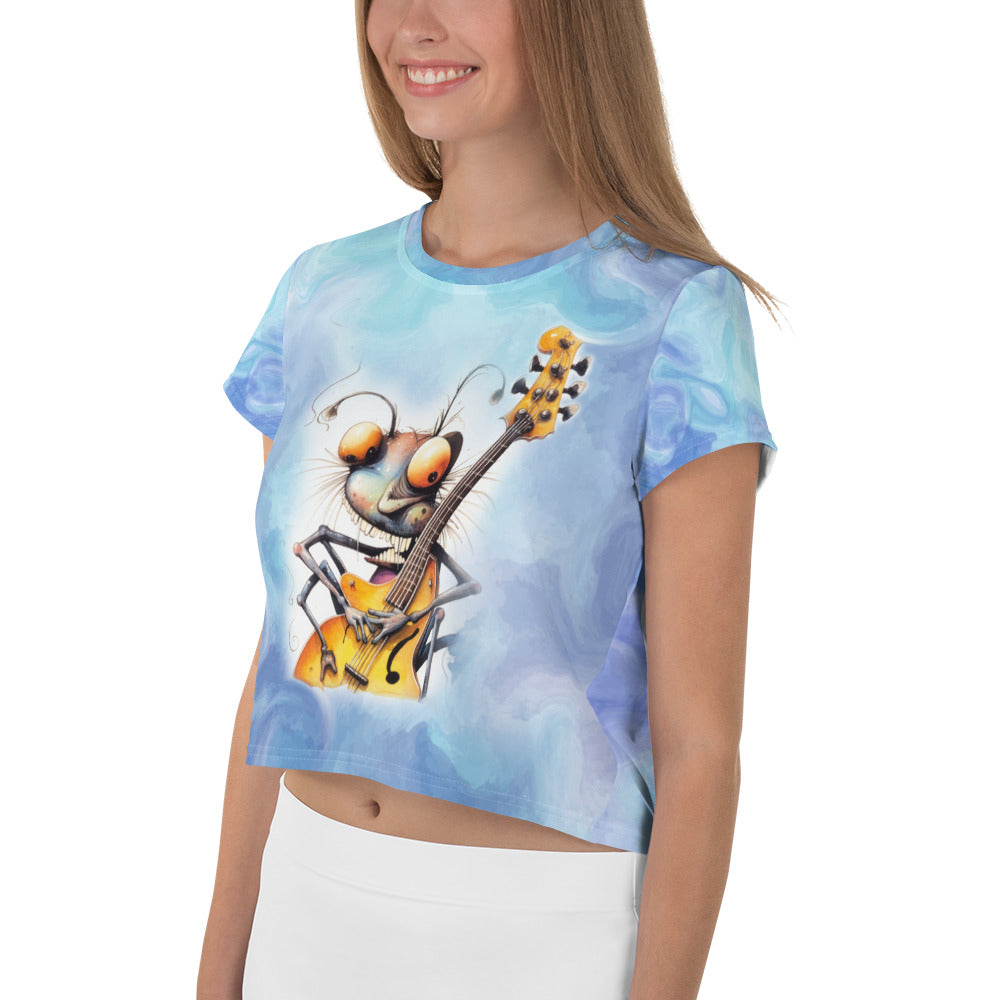 Women's Crop Top with Hippie Design