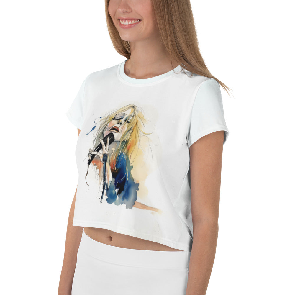 Women's Crop Top with Jockey Design