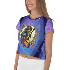Melodic Mirage All-Over Print Crop Tee