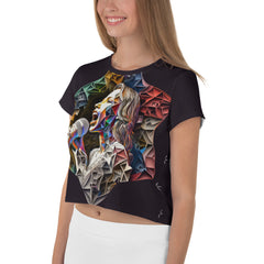 Harmonious Voices All-Over Print Crop T-Shirts