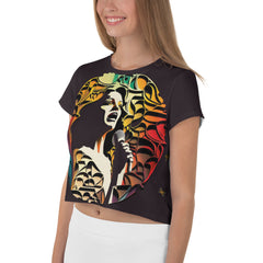 Harmony Dreams" All-Over Print Crop T-Shirts