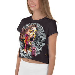 Symphonic Threads All-Over Print Crop T-Shirts