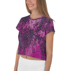 Rustic Elegance All-Over Print Crop T-Shirt