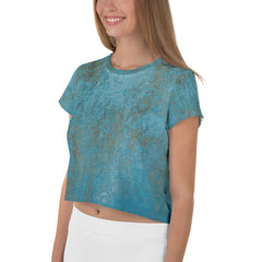 Iron Forge All-Over Print Crop T-Shirt