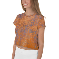 Rustic Retreat All-Over Print Crop T-Shirt