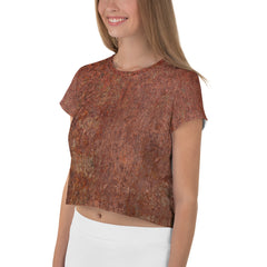 Rusty Iron Texture Crop T-Shirt