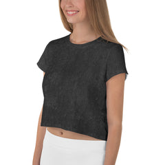 Liquid Metal All-Over Print Crop Top