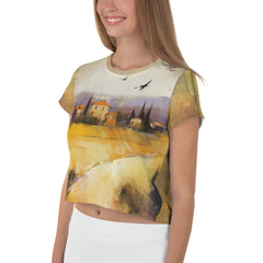 Urban Skyline All-Over Print Crop T-Shirt