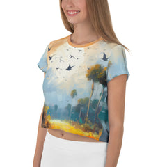 Rolling Hills Landscape Crop T-Shirt