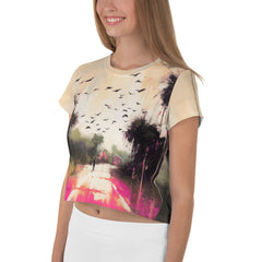 Meadow Blooms Landscape Crop T-Shirt