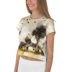 Celestial Night Sky Women's Crop Tee