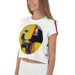 Abstract Harmony Minimalist Crop T-Shirts