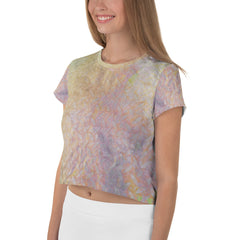 Suede Sophistication Texture Crop T-Shirt