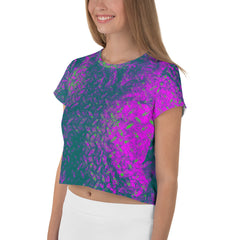 Velvet Crush Texture Crop T-Shirt