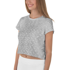 Jacquard Allure Texture Crop T-Shirt