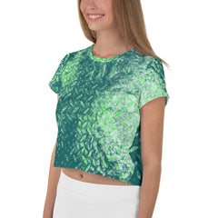 Organza Opulence Texture Crop T-Shirt