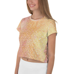 Ripple Effect Texture Crop T-Shirt