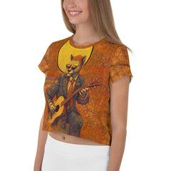 Meow Magic All-Over Print Crop T-Shirt