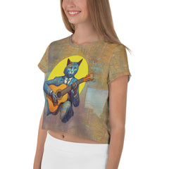 Whisker Wonders All-Over Print Crop T-Shirt