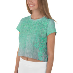 Velvet Touch Texture Crop T-Shirt