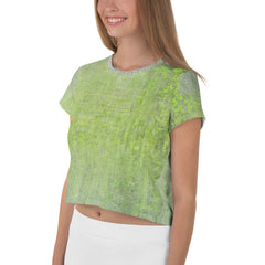 Jacquard Jet Texture Crop T-Shirt