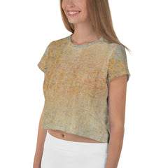 Bamboo Bound Texture Crop T-Shirt