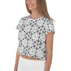 Serene Kaleidoscope Crop Tee