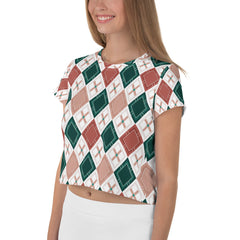 Diamond Symphony All-Over Print Crop T-Shirt