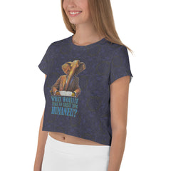 Ethereal Safari Elephant Crop T-Shirt