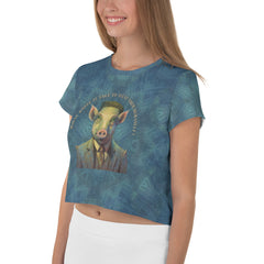 Sunrise Oink Harmony Crop T-Shirt