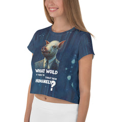 Cosmic Swirl Piglet Crop T-Shirt