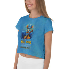 Starry Night Swine Crop T-Shirt