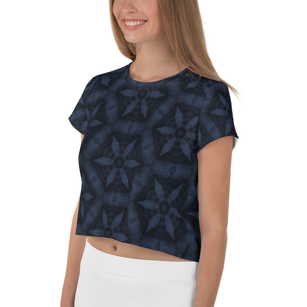 Whimsical Waves Crop T-Shirt